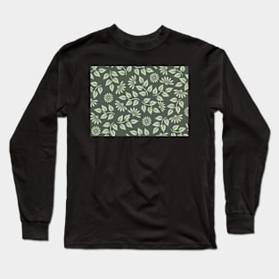 Earthy Flower Pattern Long Sleeve T-Shirt